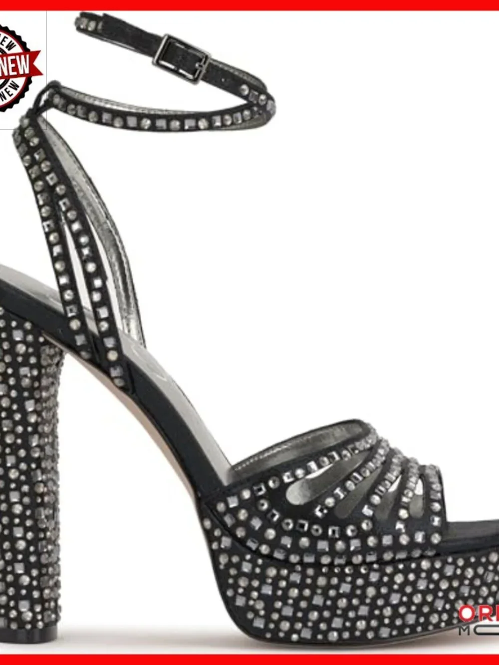 Platform Sandal with Double Ankle Strap and Caged Toe Detailing
